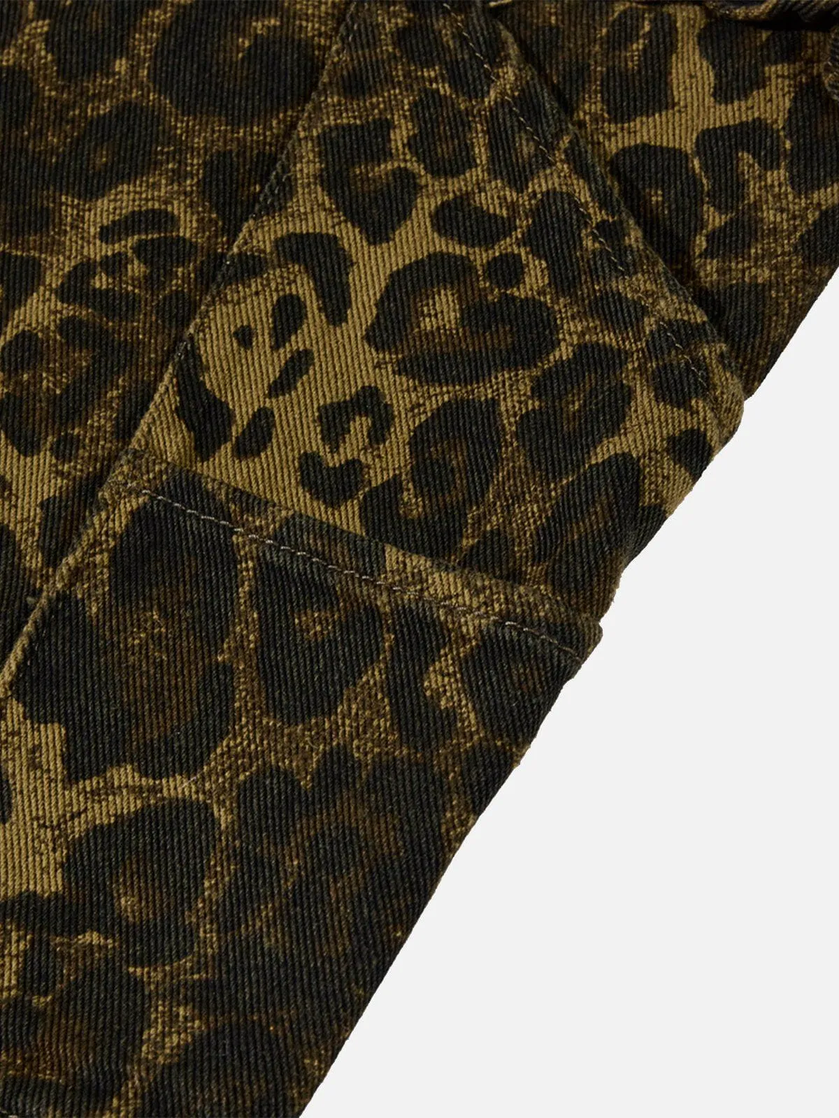 Aelfric Eden Leopard Print Patchwork Jeans