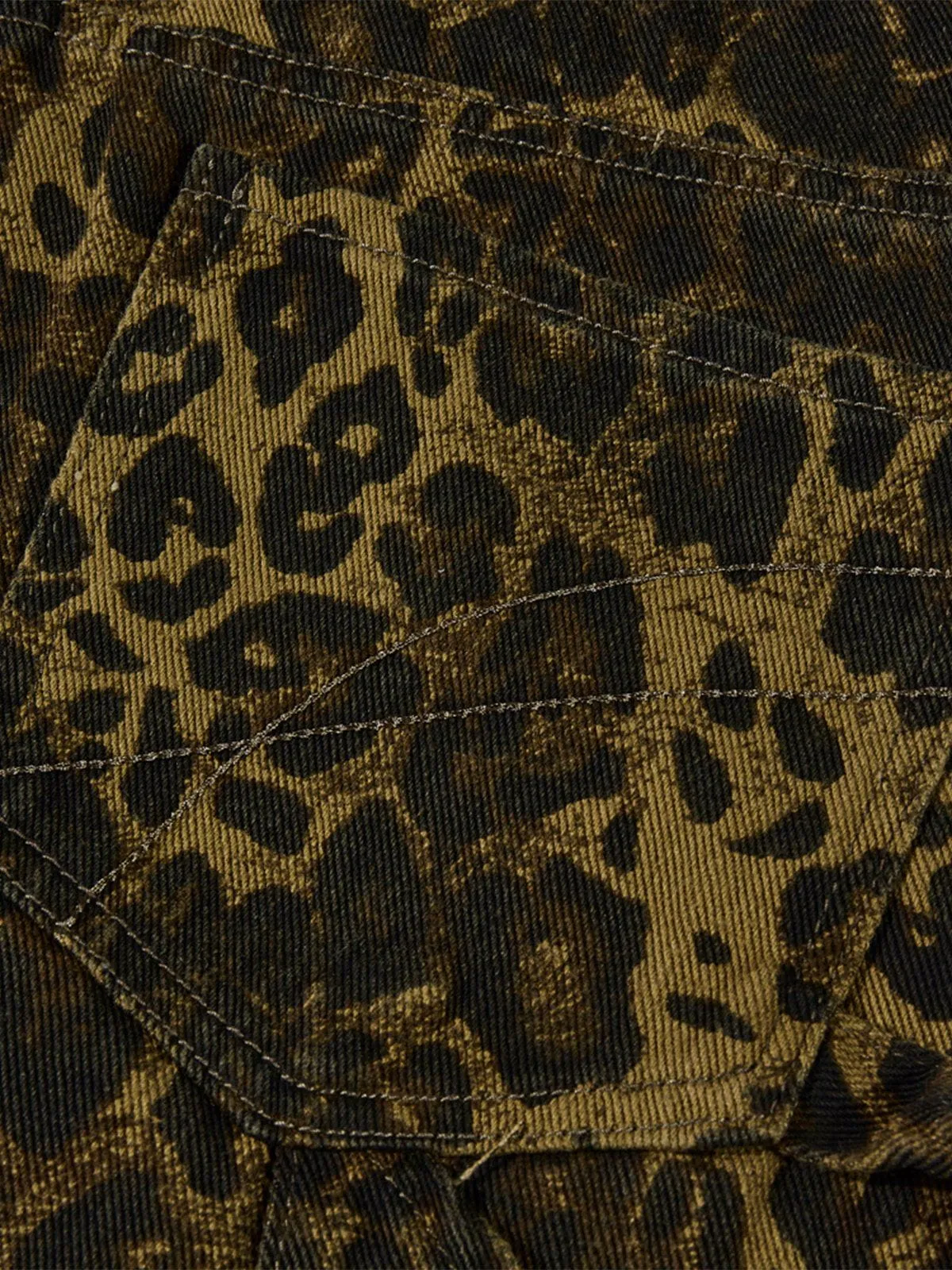 Aelfric Eden Leopard Print Patchwork Jeans