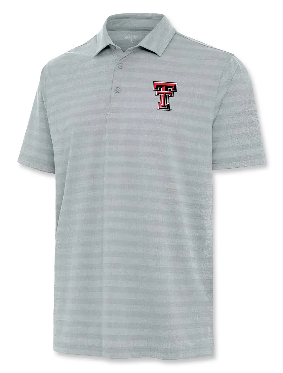 Antigua Texas Tech "Urge" Double T Mesh Stripe Polo