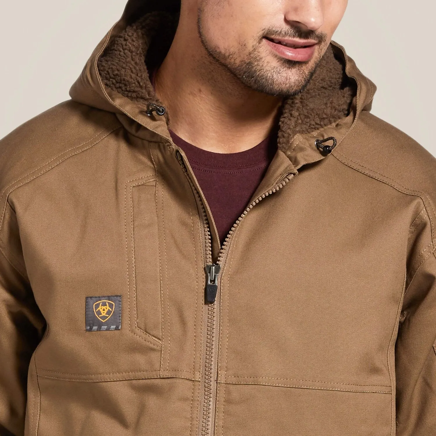 Ariat Men's DuraCanvas Sherpa Lined Hooded Jacket