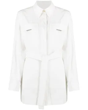 Bianco Taffeta Water Resistant Wrap Jacket