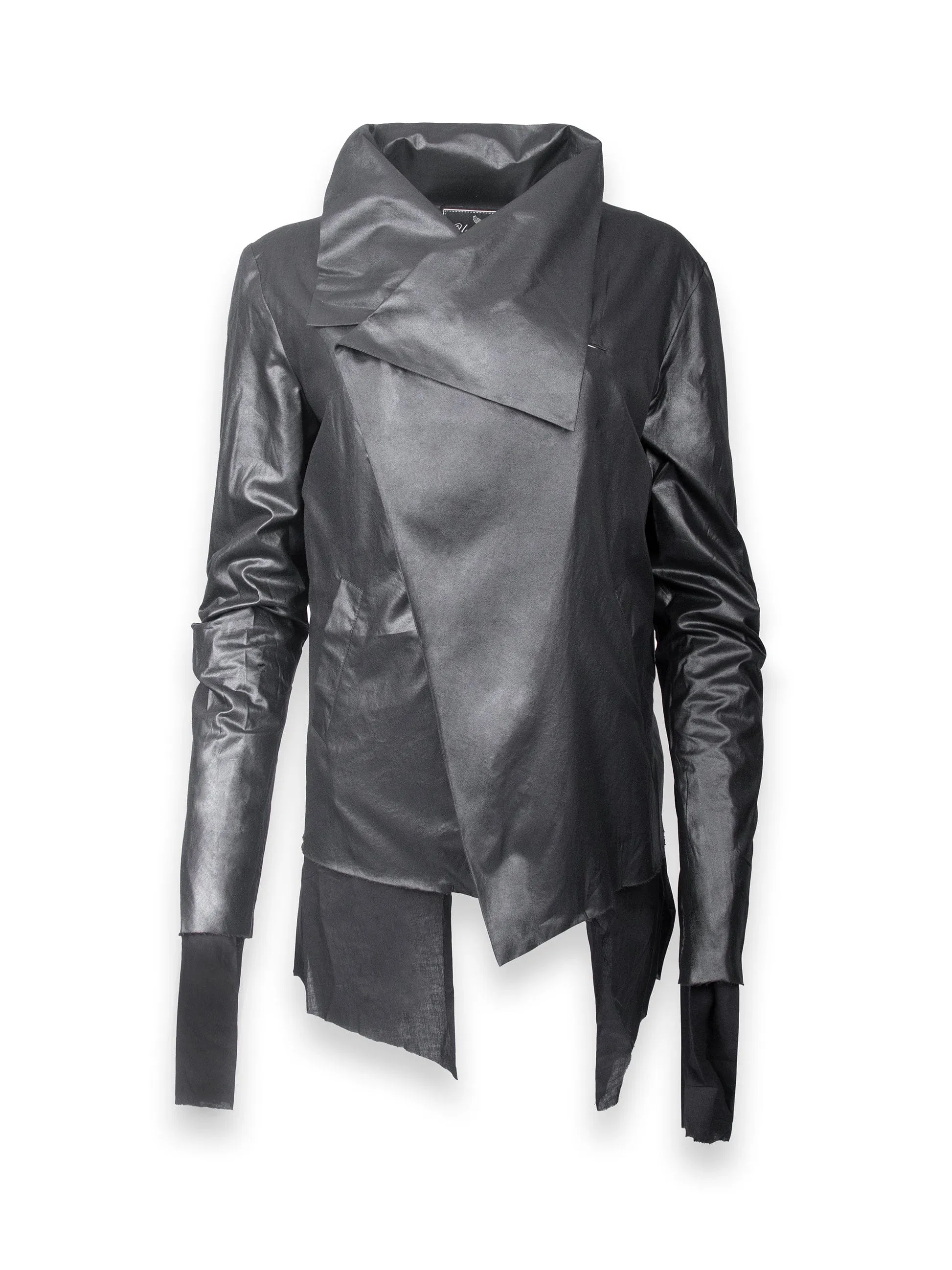 Black Rain Coat With A Silk Lining And Sleeves