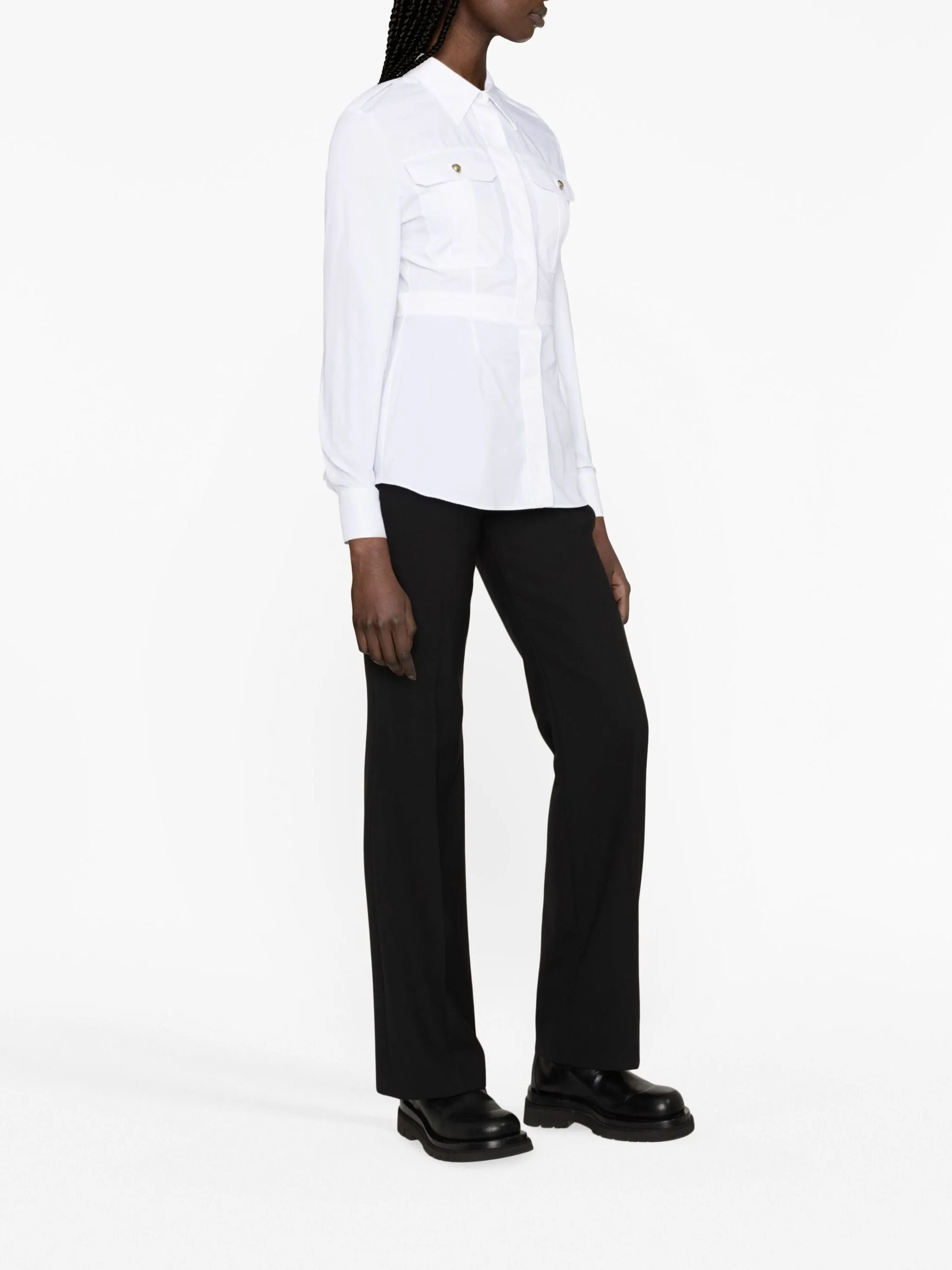 Box-Pleat Cotton Shirt