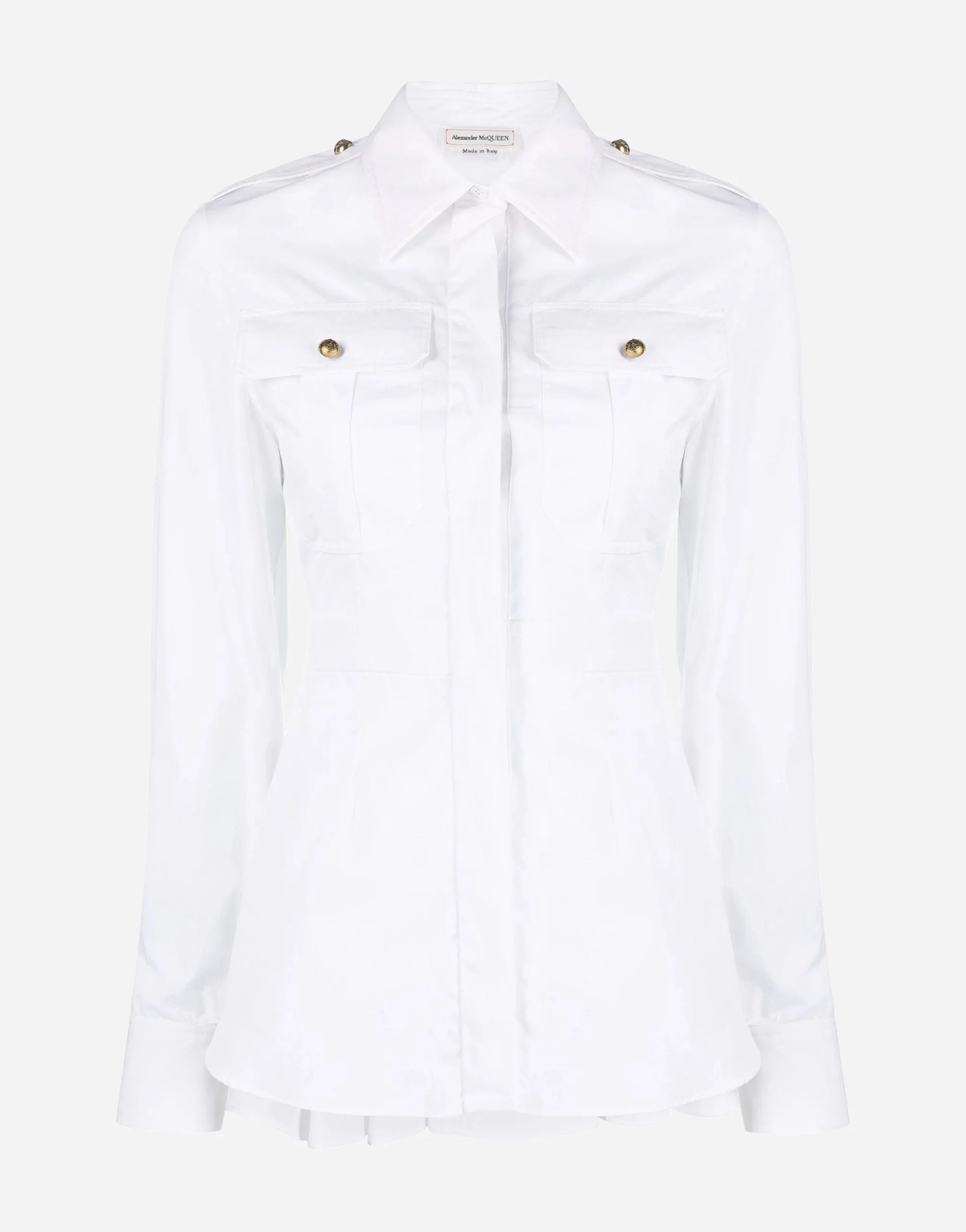 Box-Pleat Cotton Shirt