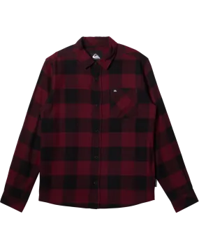 Boys Buffalo Classic Flannel Shirt in Wine