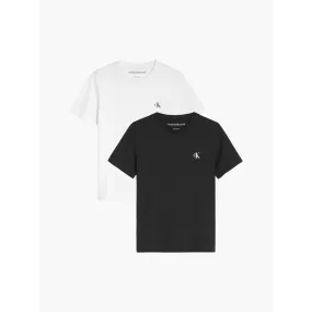 Calvin Klein White / Black 2-Pack MonAndram Tee Ss