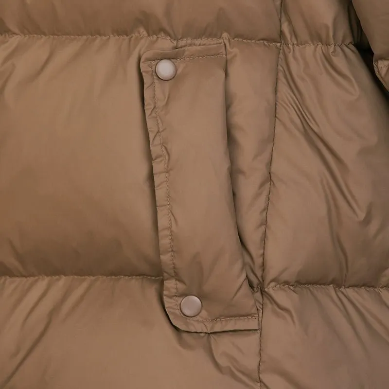 Camel Short Oversize Winter Down Jacket