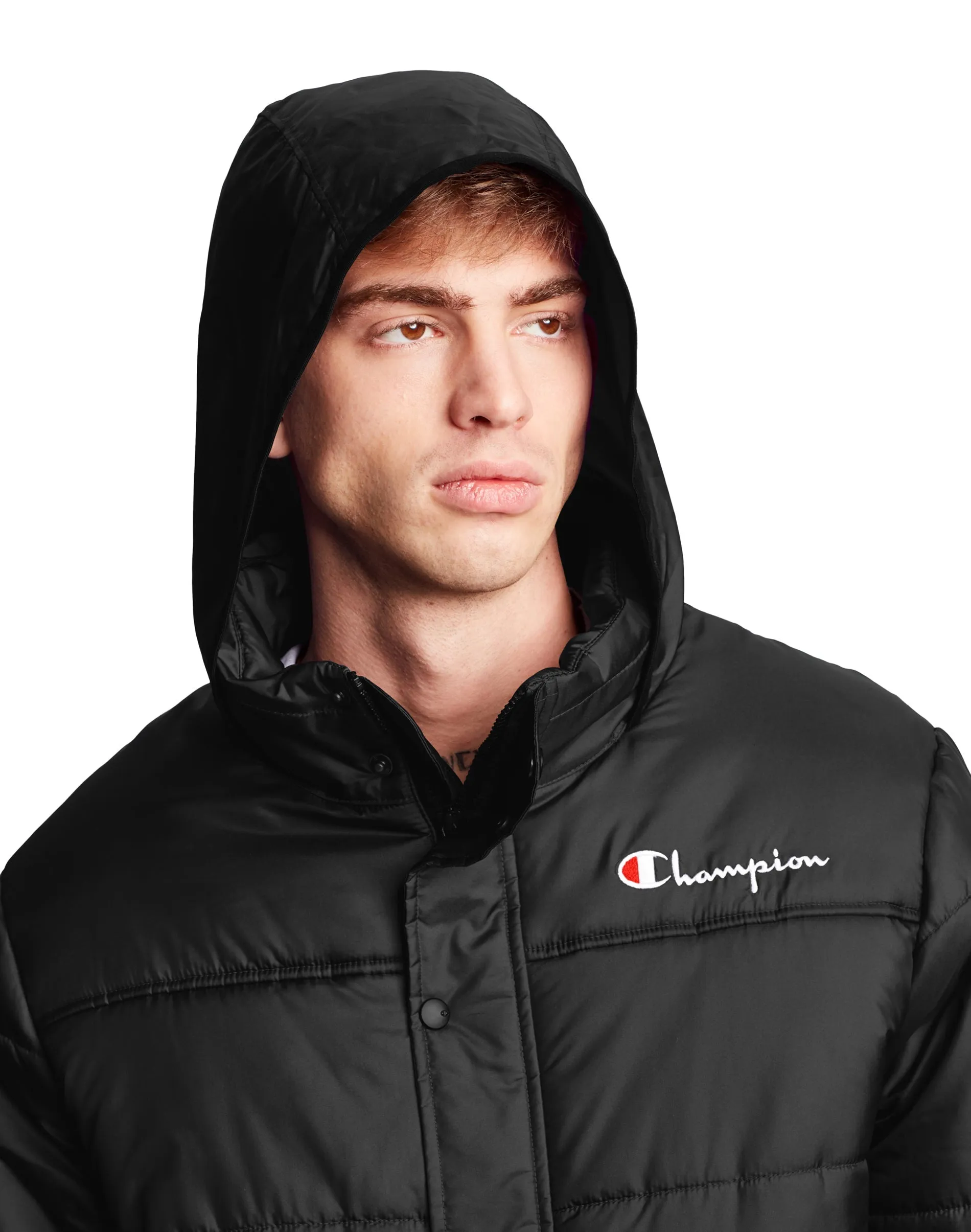 Champion LIFE Men's Puffer Jacket with Packable Hood