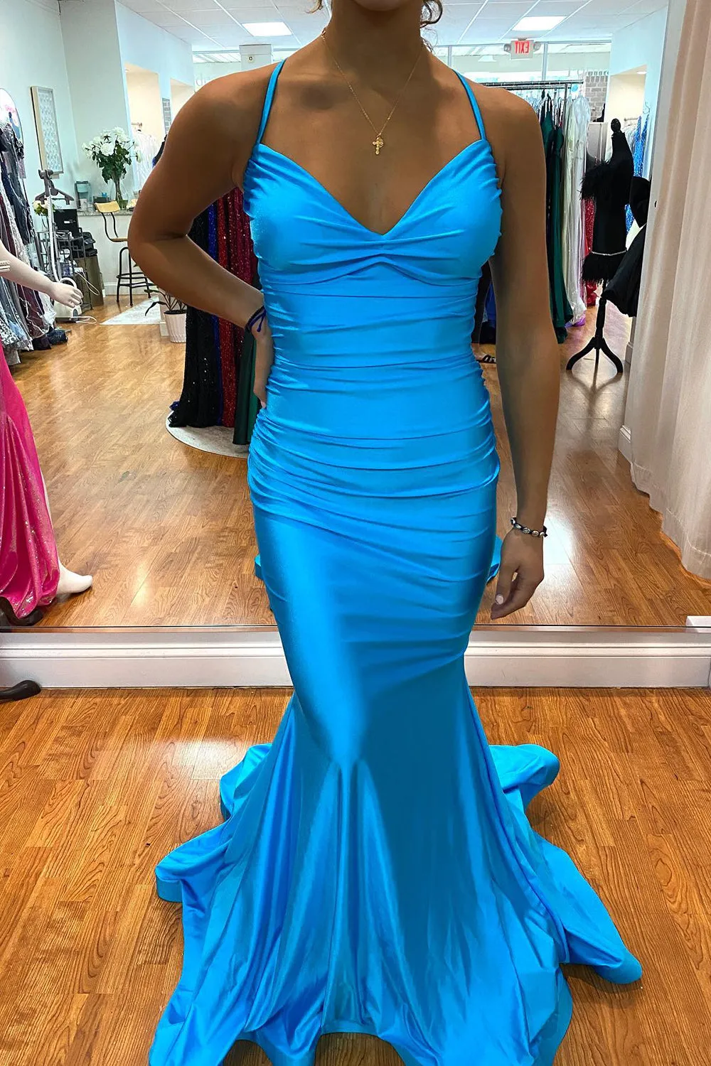 Charming Long Mermaid Sweetheart Backless Prom Dress