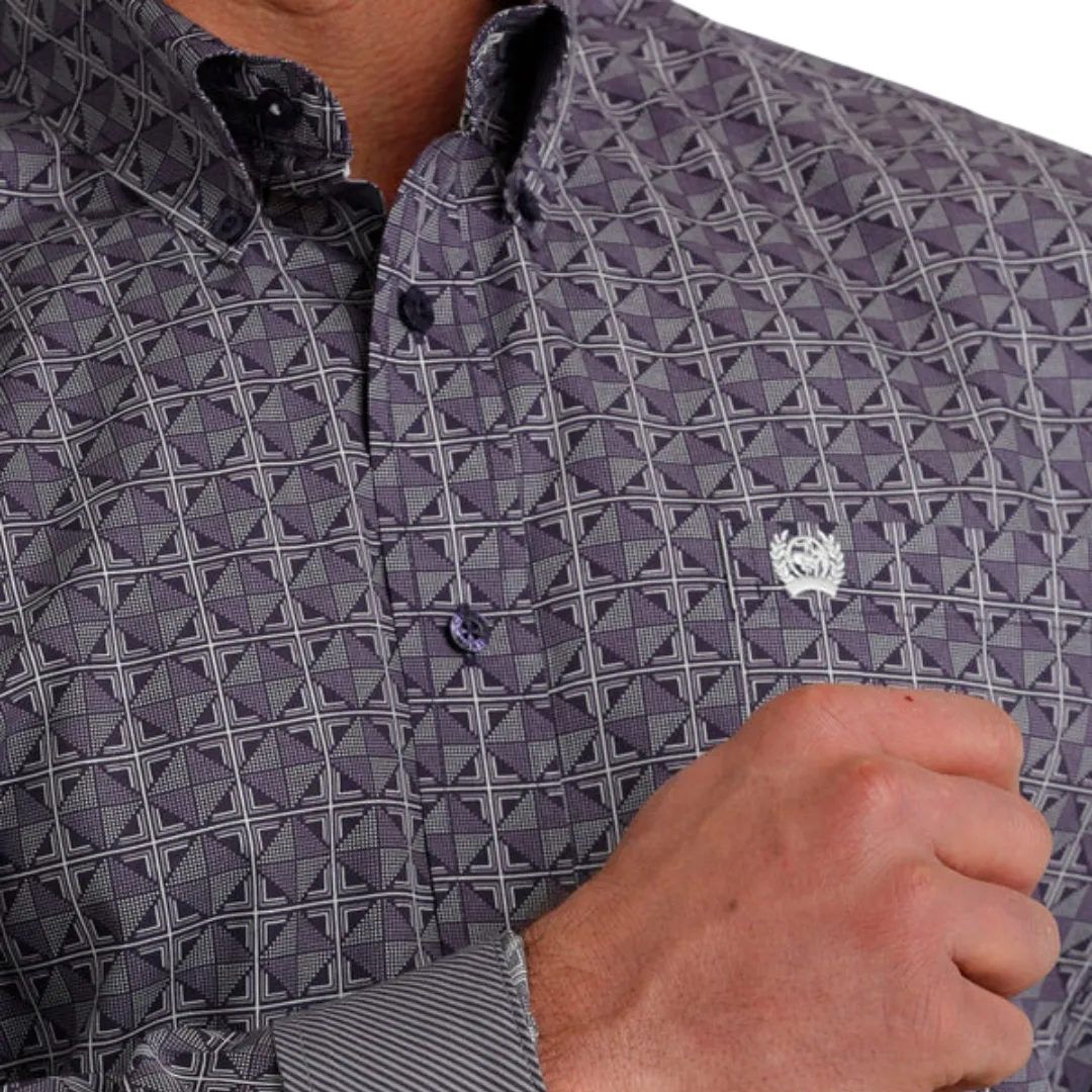 Cinch Men's Geometric Print Button Down Shirt