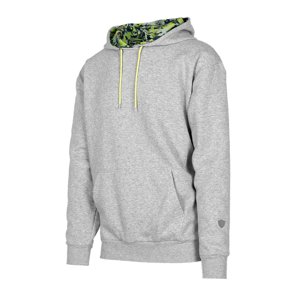 Classic Lined Hoodie | Geo Camo-Surge | Heather Grey