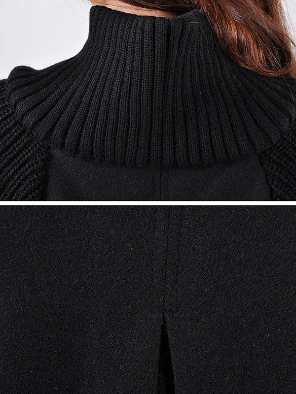 Cozy Knit Sweater with Buttoned Accent Front