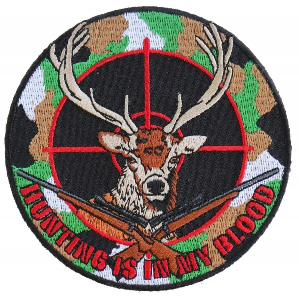 Daniel Smart Deer Hunter Patch, 4 x 4 inches