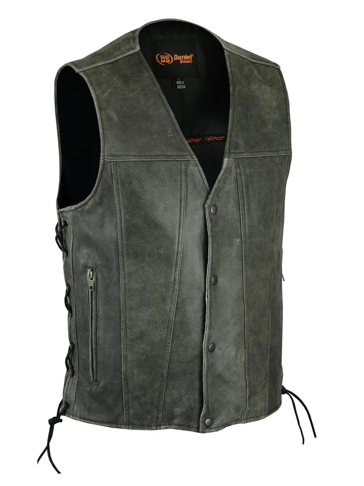 Daniel Smart Men's Gray Single Back Panel Concealed Carry Vest