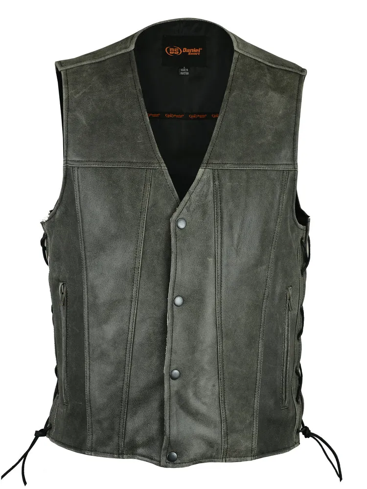 Daniel Smart Men's Gray Single Back Panel Concealed Carry Vest