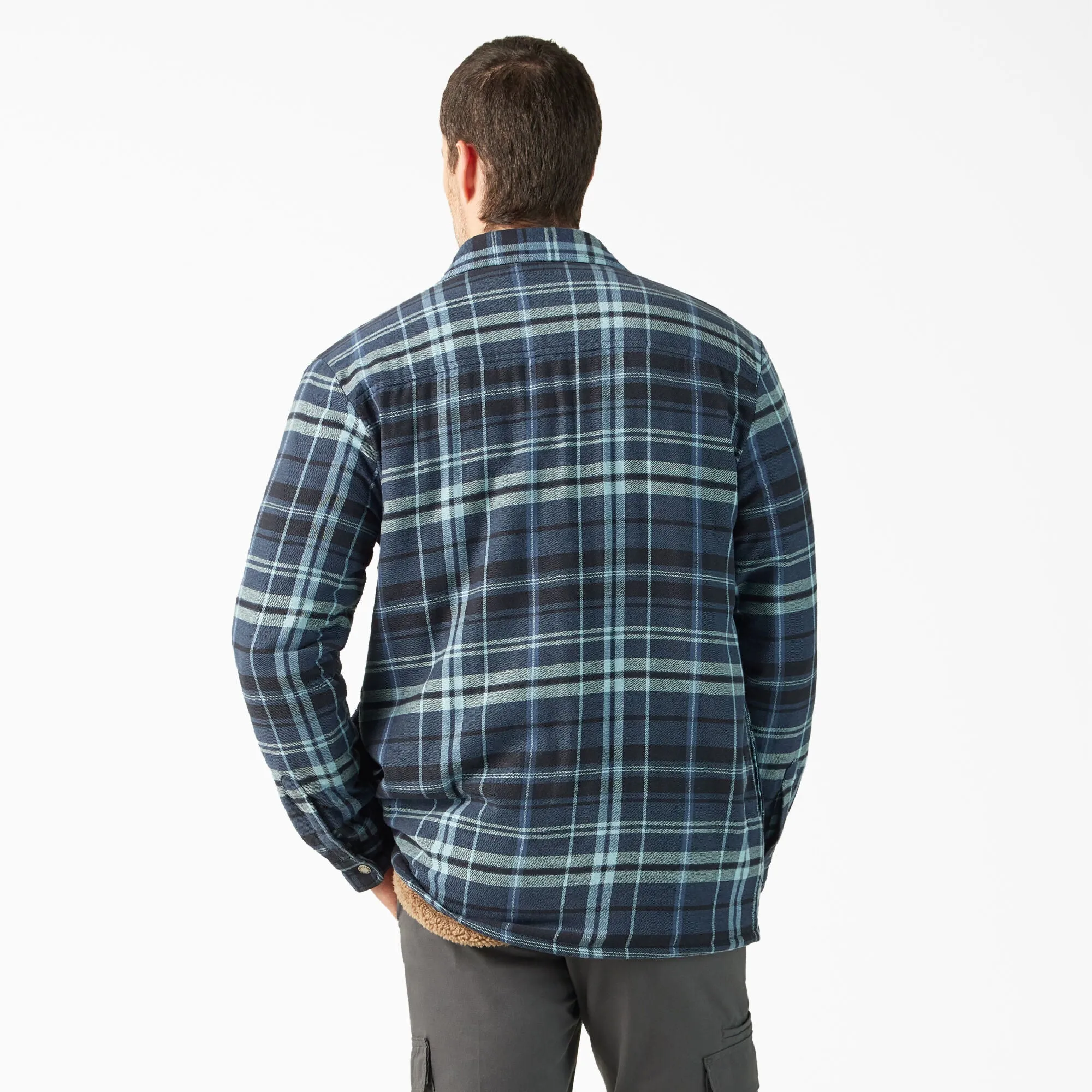 Dickies Men's Sherpa Lined Flannel Shirt Jac