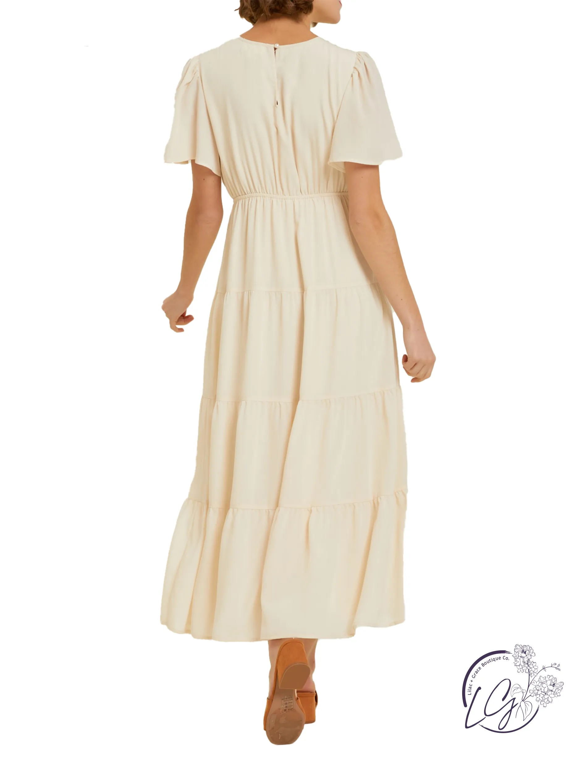 Elegant Ease Tiered Midi Dress