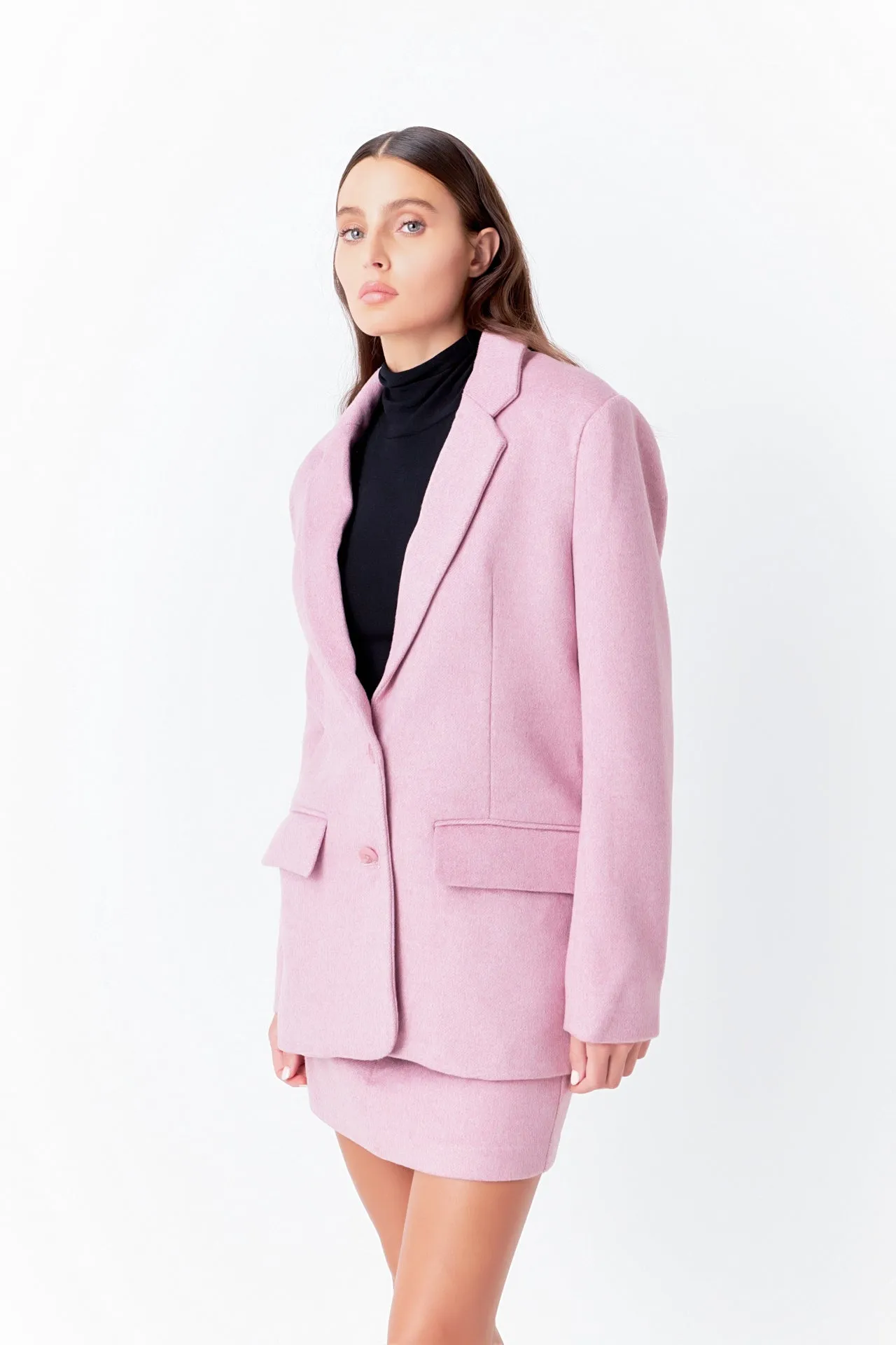 Endless Rose - Wool Boxy Oversize Blazer