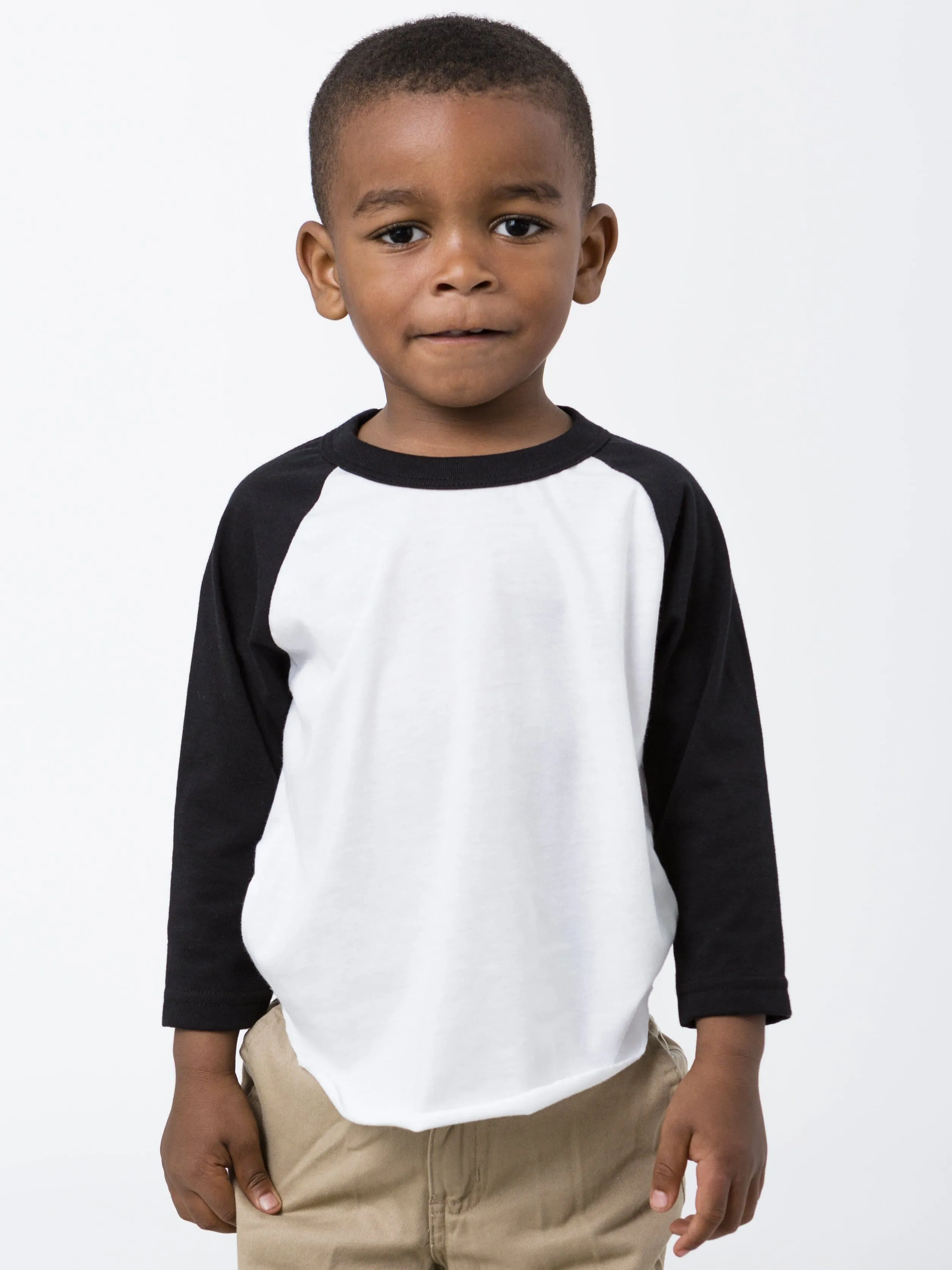 FF1053 - Toddler 3/4 Sleeve Poly Cotton Raglan