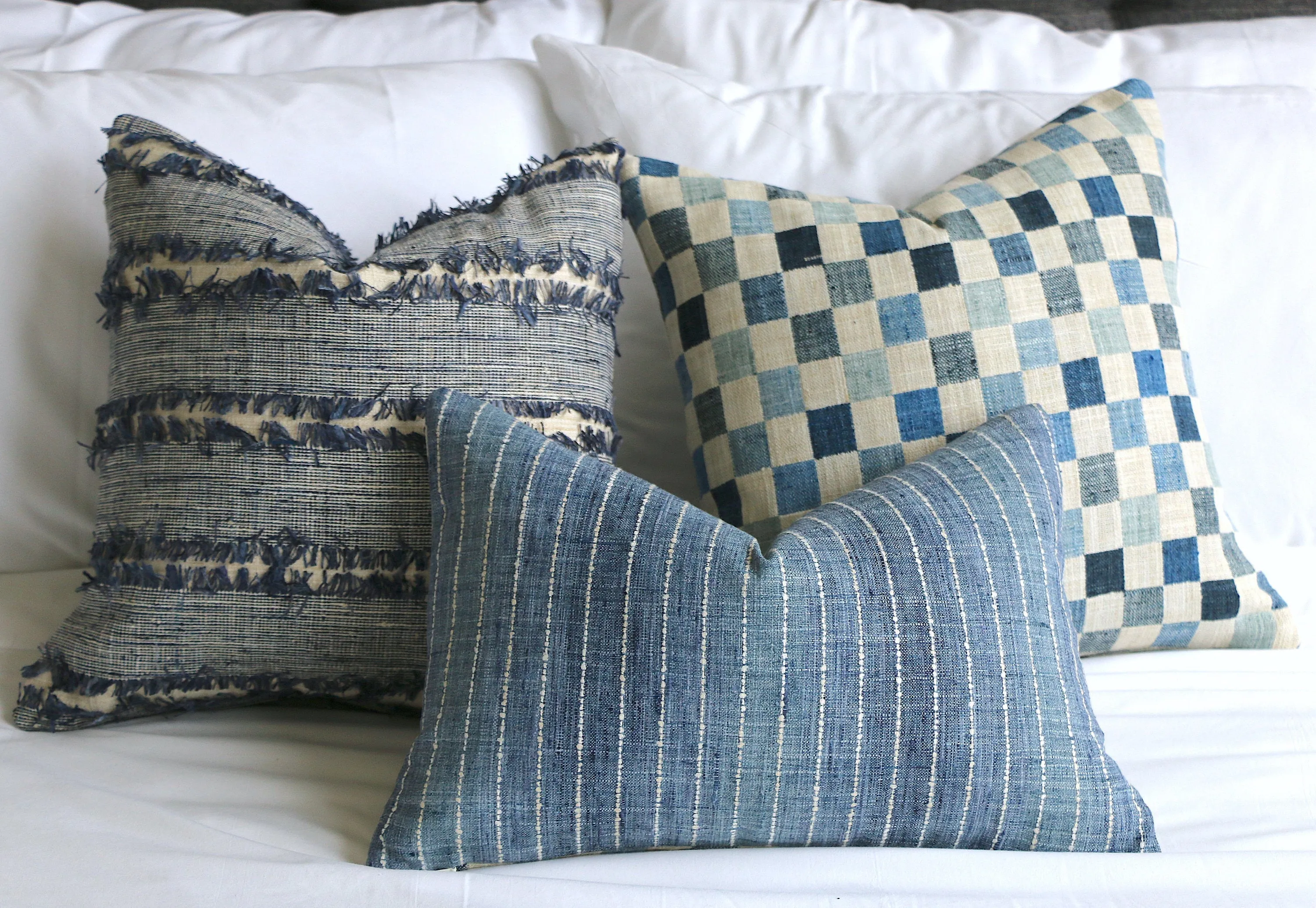 Folk Art Collection: Mix and Match Fringed, Patchwork or Ombré Pillow Cover