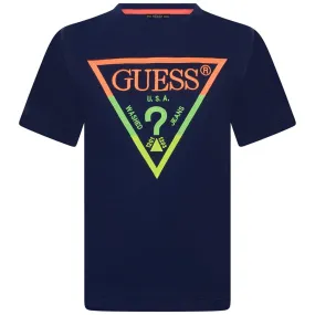 Guess Boys T-Shirt - Embroidered Logo Jersey T-Shirt