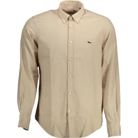 Harmont & Blaine Beige Cotton Men Shirt