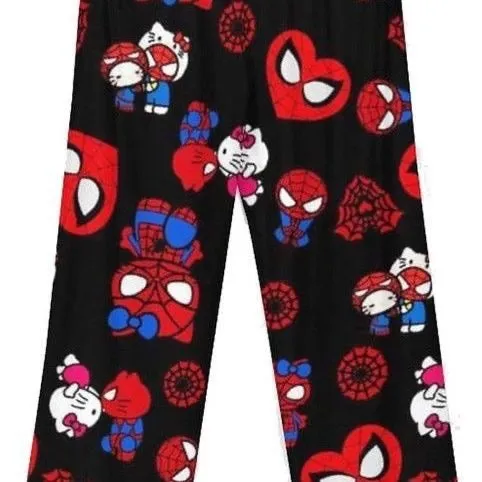 Hello Kitty VS Spider Man Pajama Pants