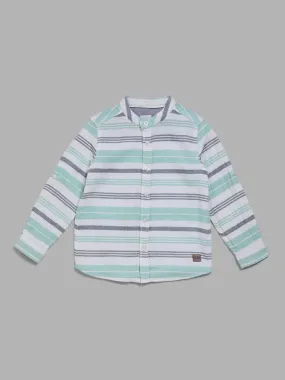 HOP Kids Teal Striped Shirt