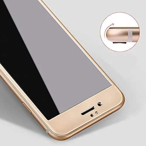 iPhone 8 Screen Protector, Premium HD Ultra Slim Anti-Scratch Temper Glass Screen Protector - Gold