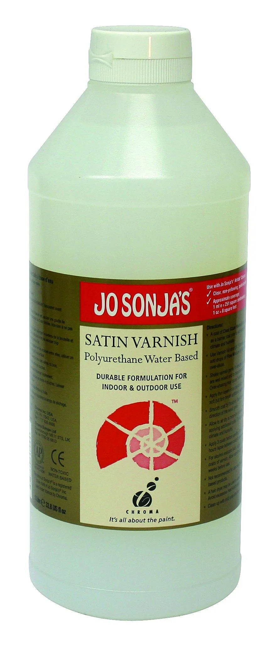 Jo Sonja's Polyurethane Water Based Matte/Satin/Gloss Varnish