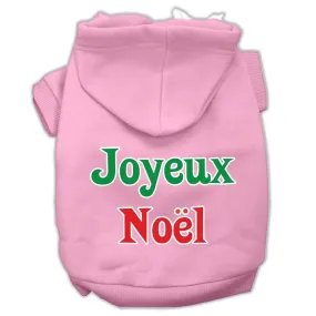 Joyeux Noel Screen Print Pet Hoodies Light Pink L (14)