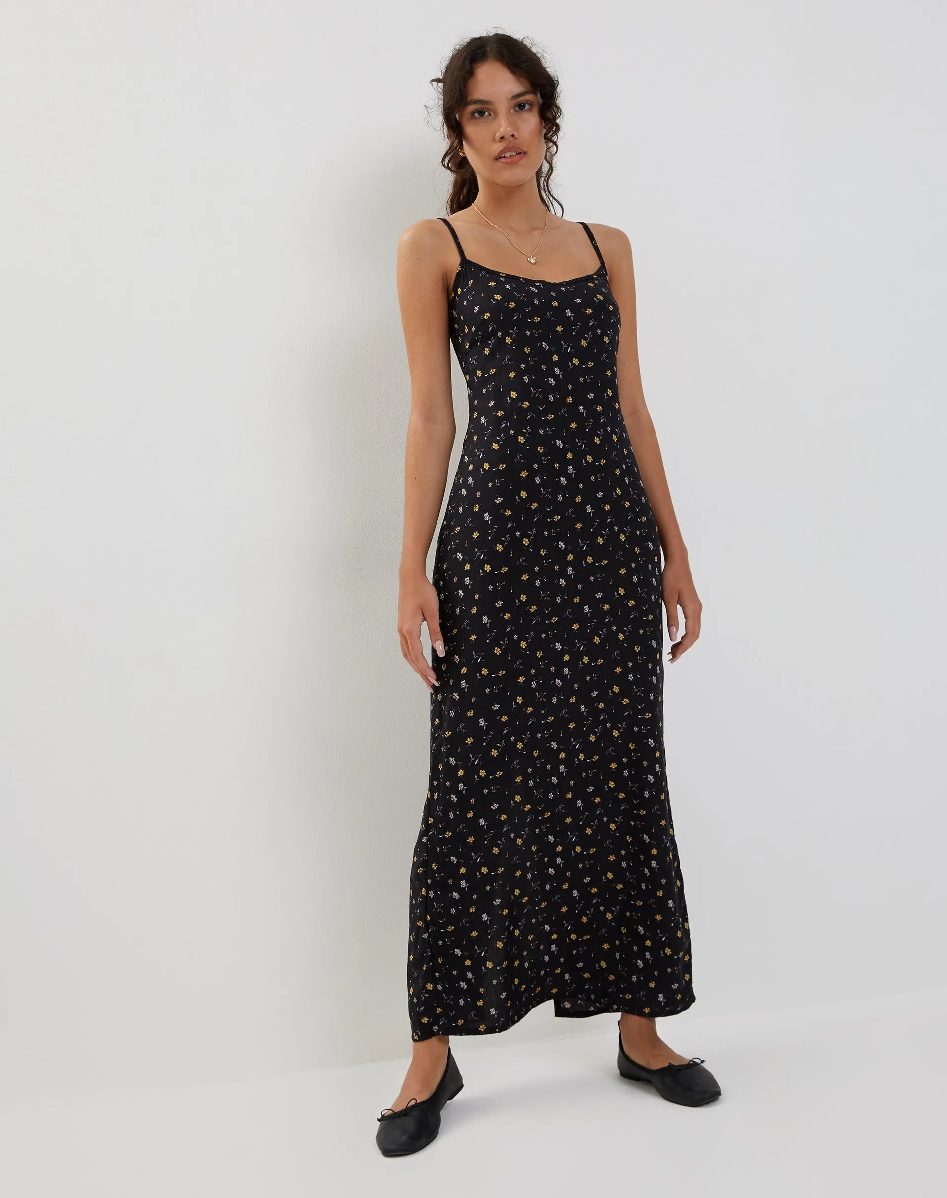 Kafka Maxi Dress in Pretty Petal Black