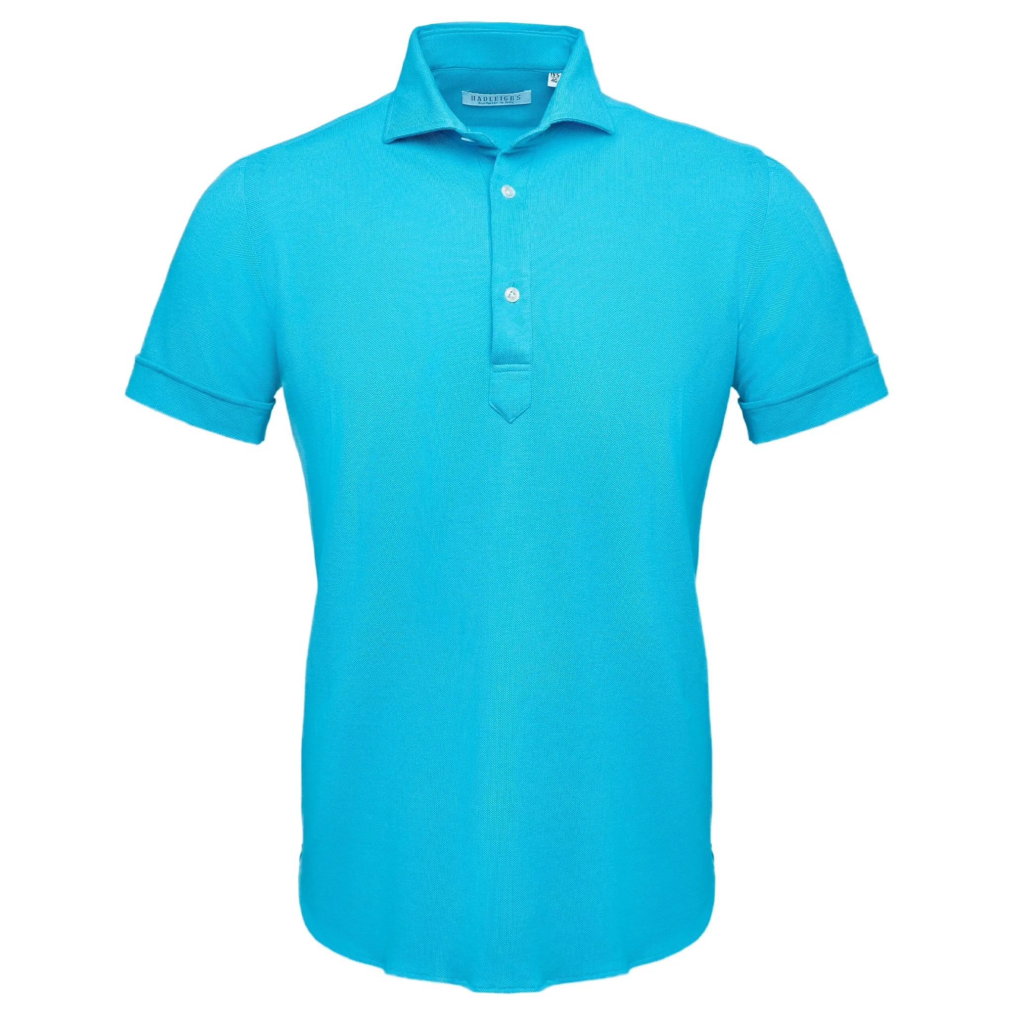 Knit Polo in Aqua