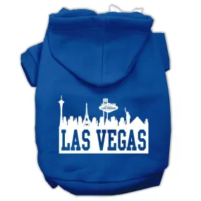 Las Vegas Skyline Screen Print Pet Hoodies Blue Size XS (8)