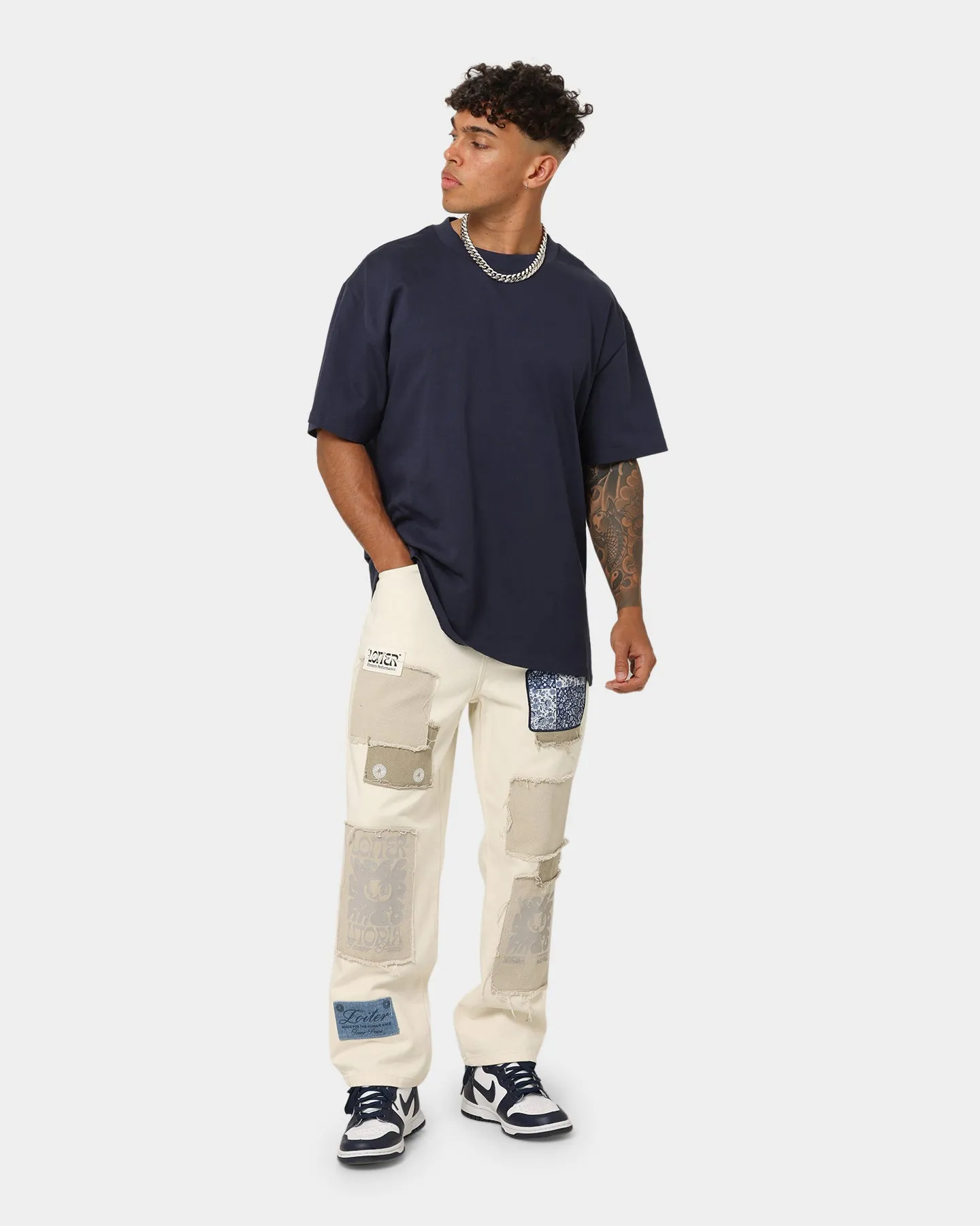 Loiter Utopia Patchwork Jeans Ecru