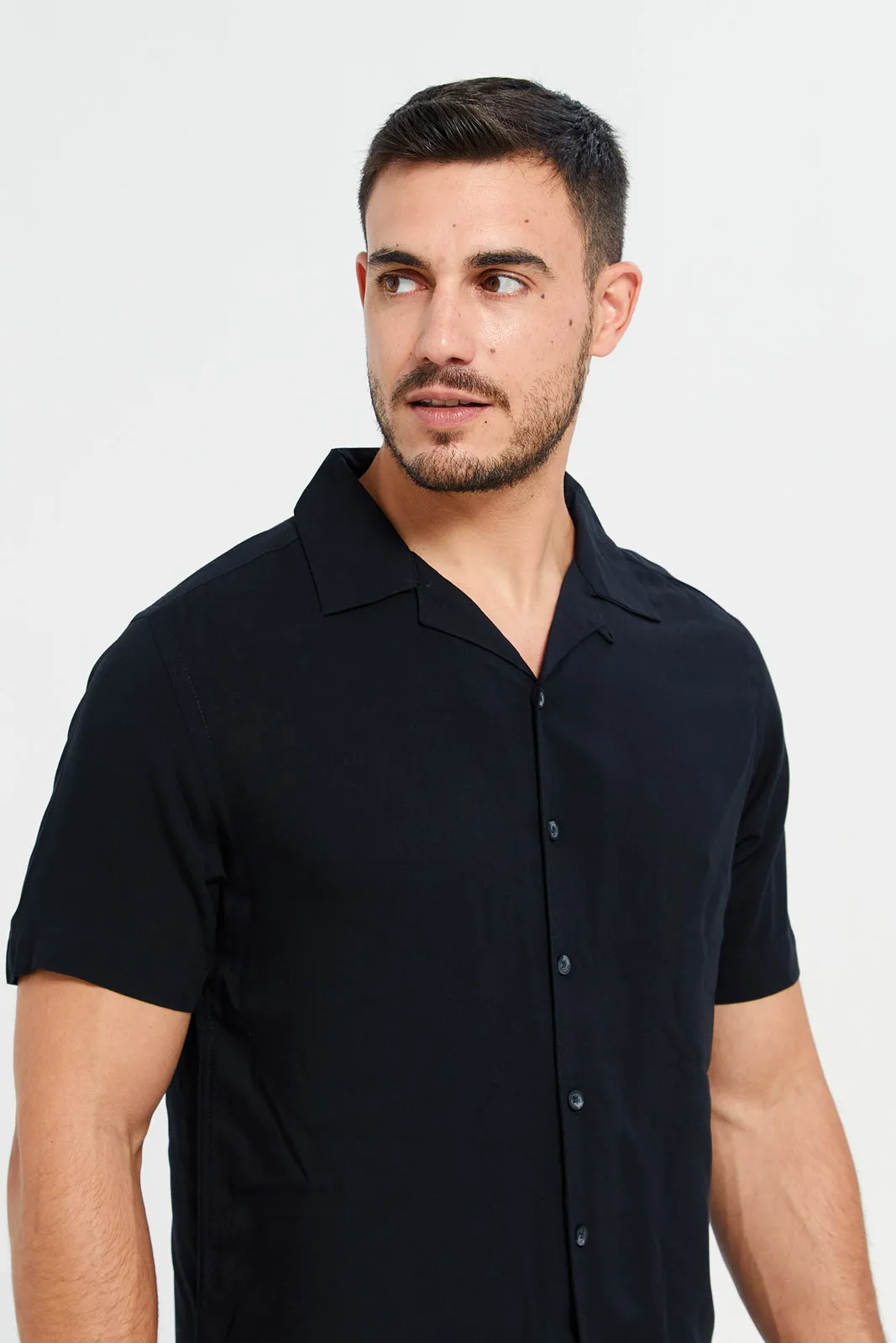 Men Black Resort Shirt