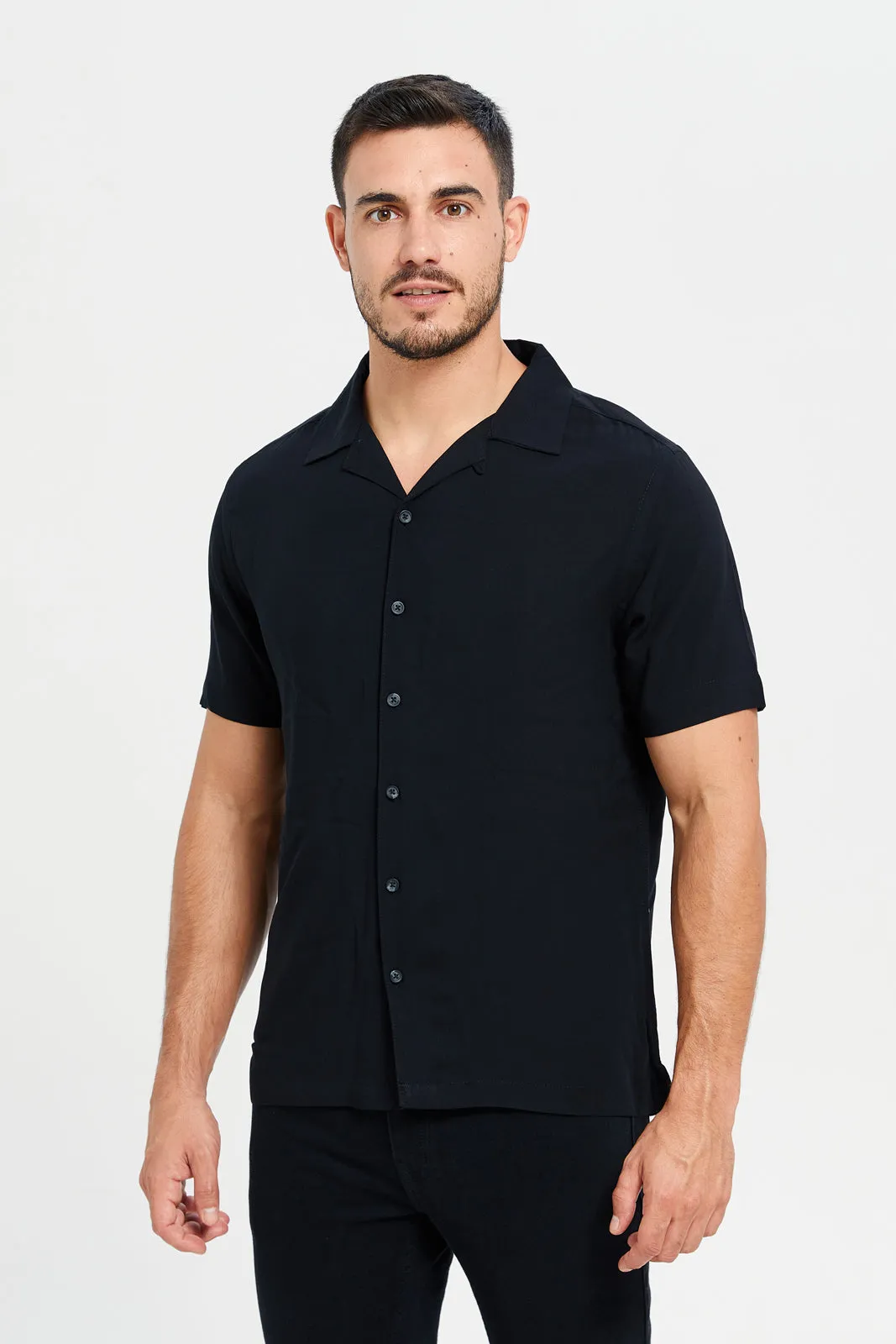 Men Black Resort Shirt