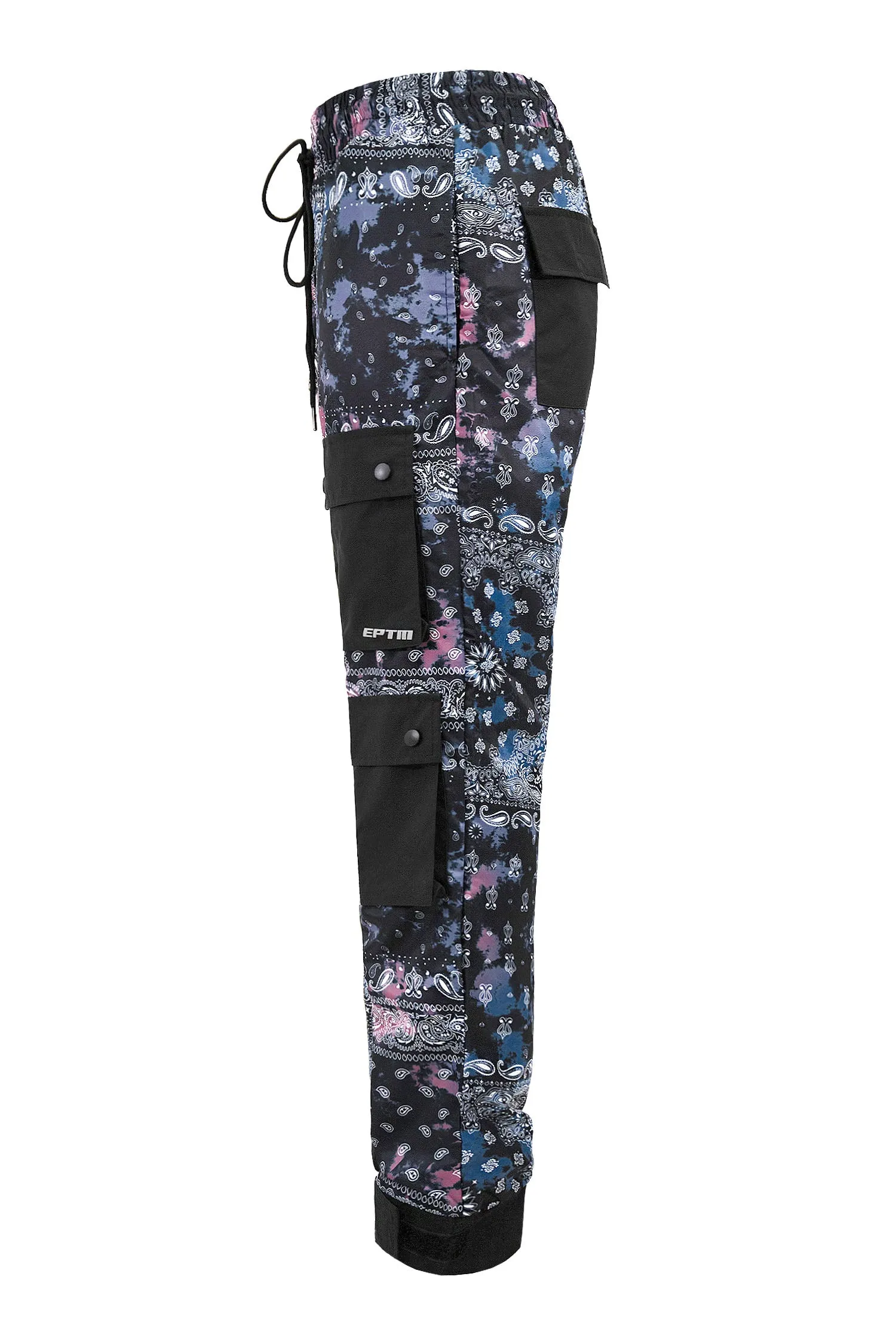 Men's Bandana Print Hyper Cargo Jogger Pants