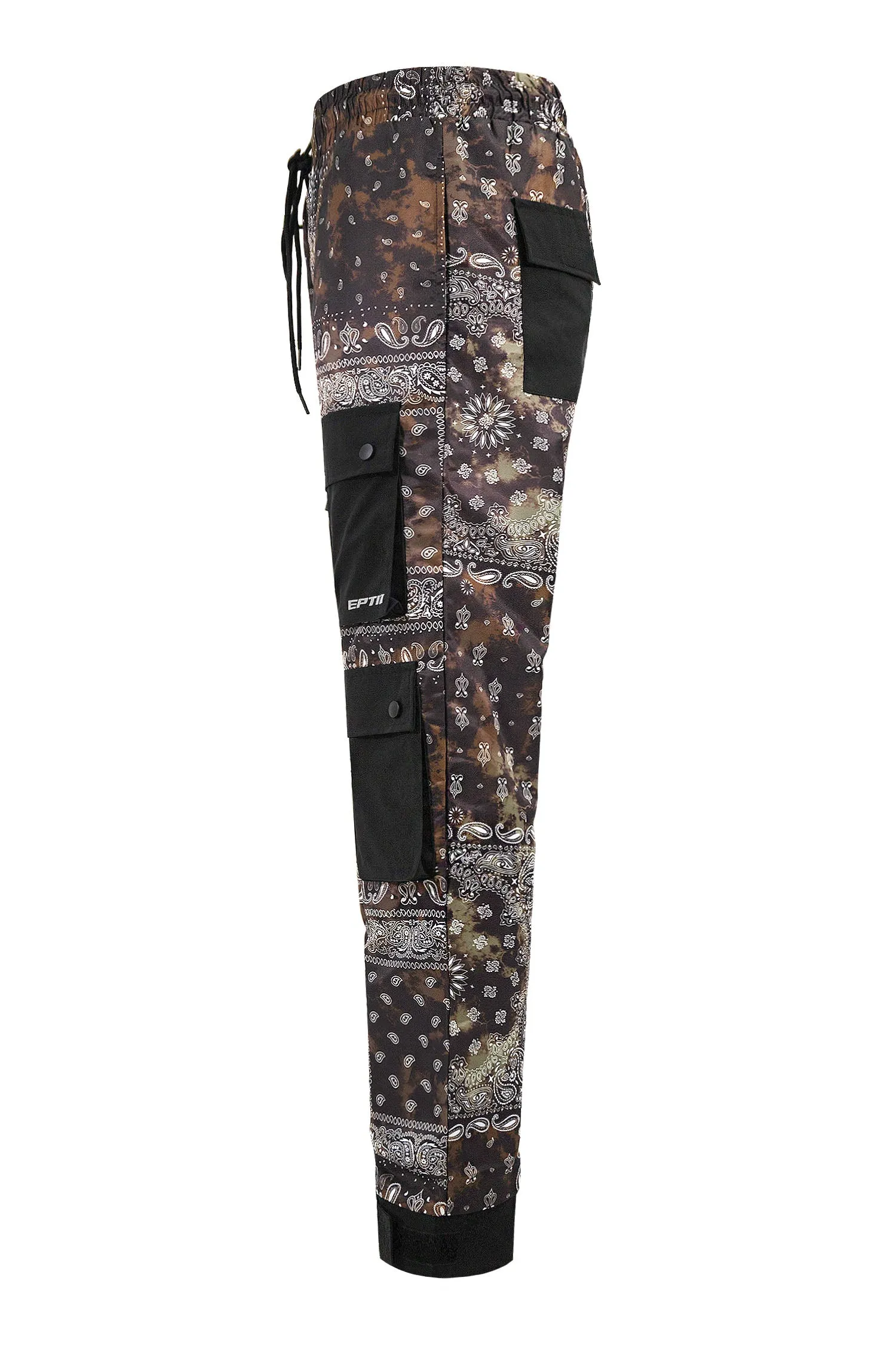 Men's Bandana Print Hyper Cargo Jogger Pants