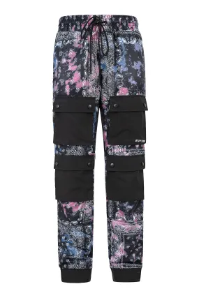 Men's Bandana Print Hyper Cargo Jogger Pants