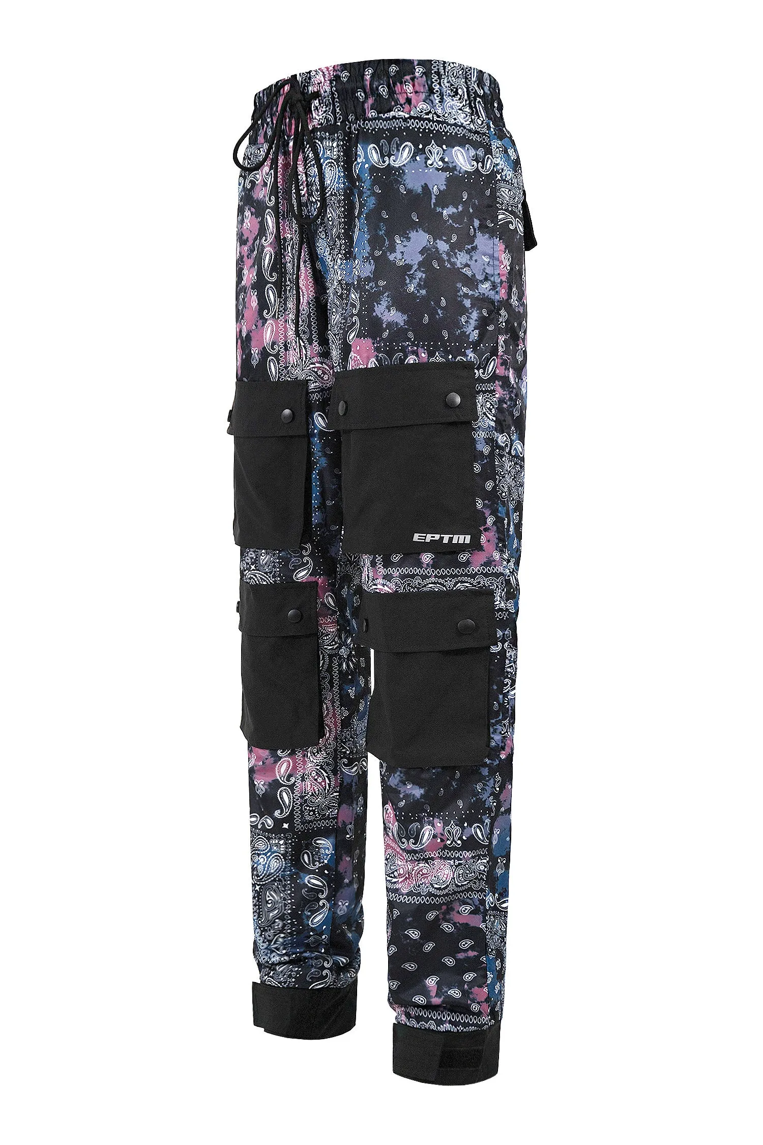 Men's Bandana Print Hyper Cargo Jogger Pants