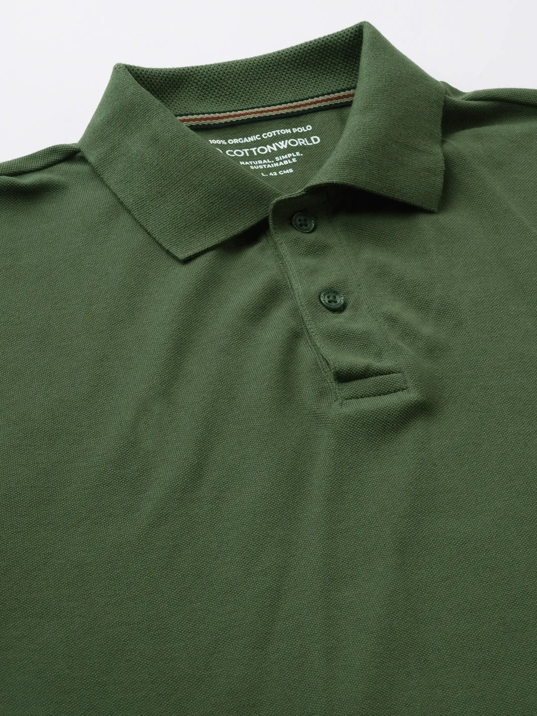 Men's Dk Green Cotton Regular Fit Tshirt