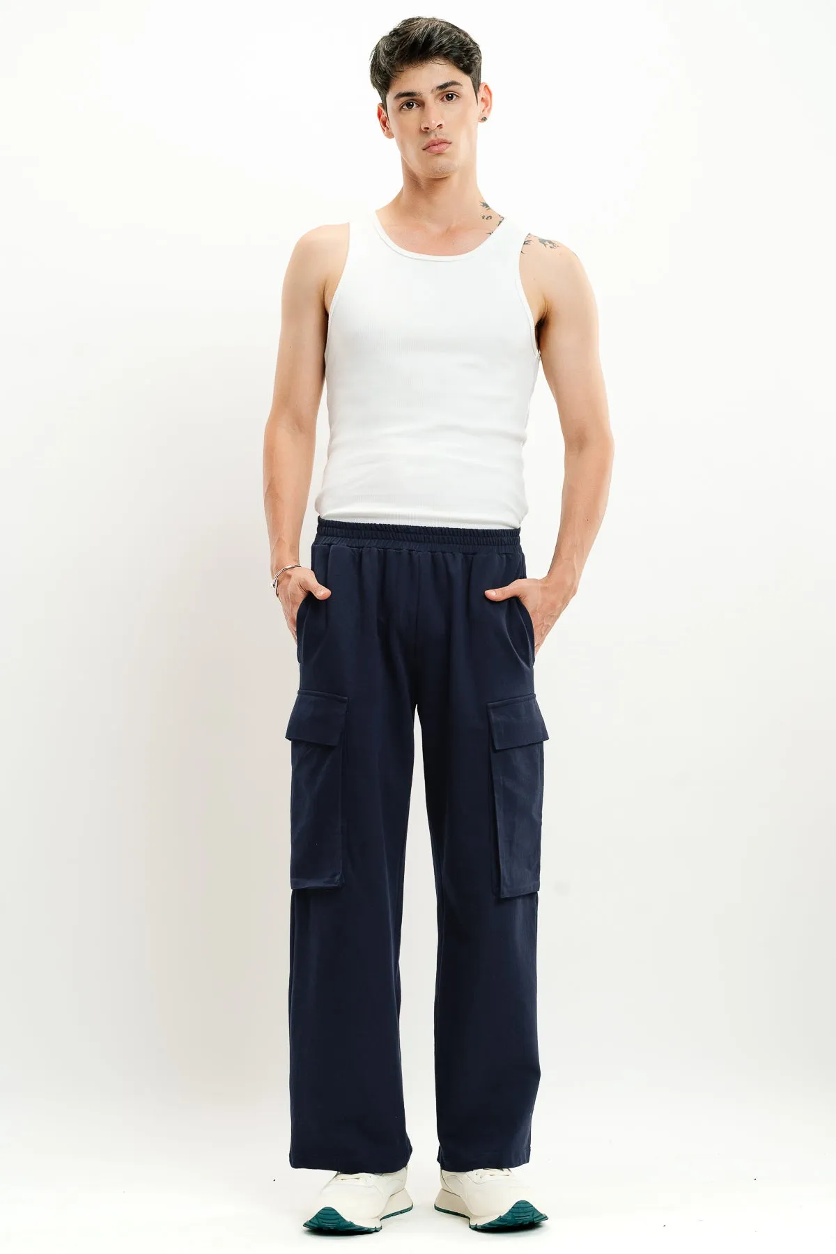 Men's Knit Blue Cargo