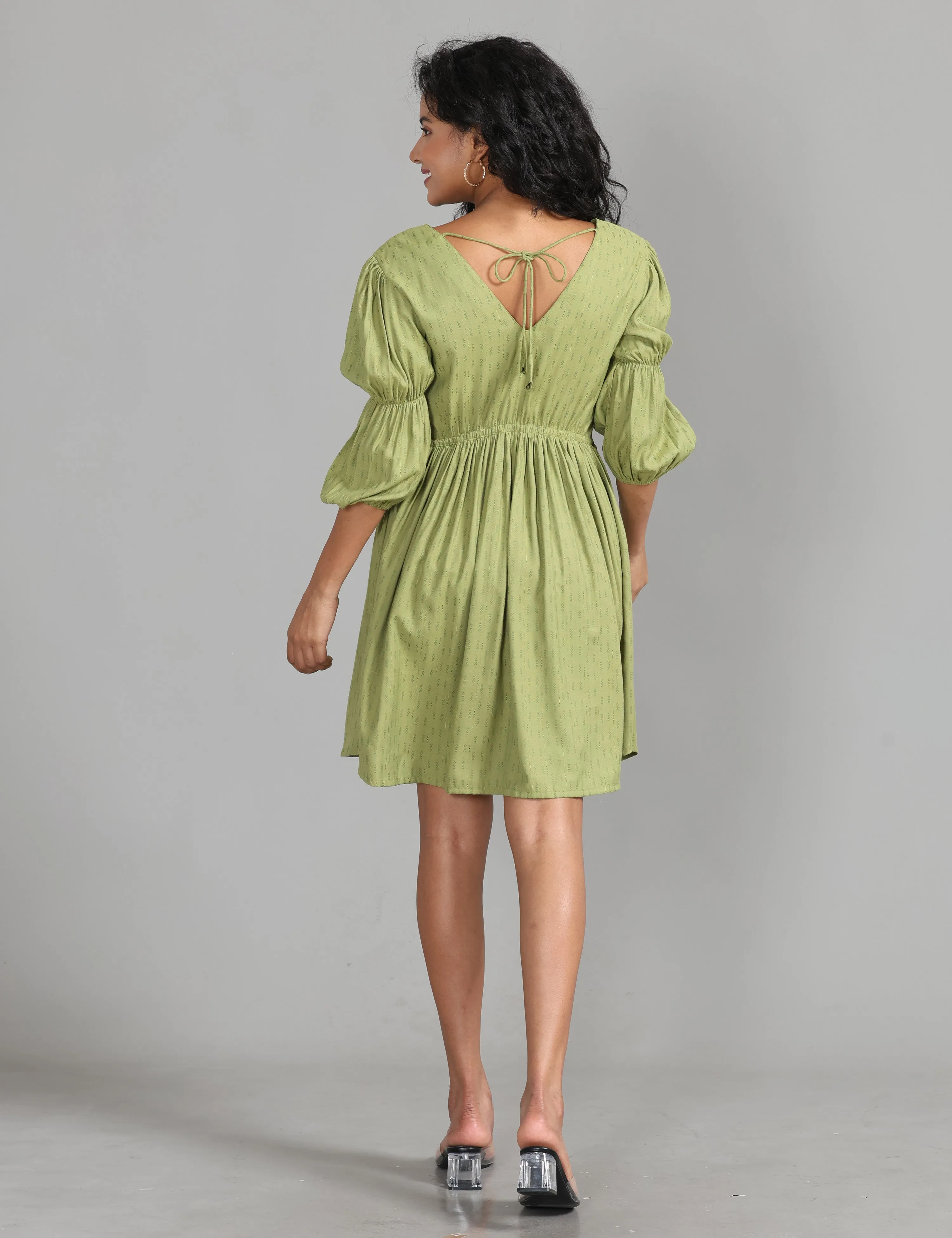 Minty Freshness A-line Dress