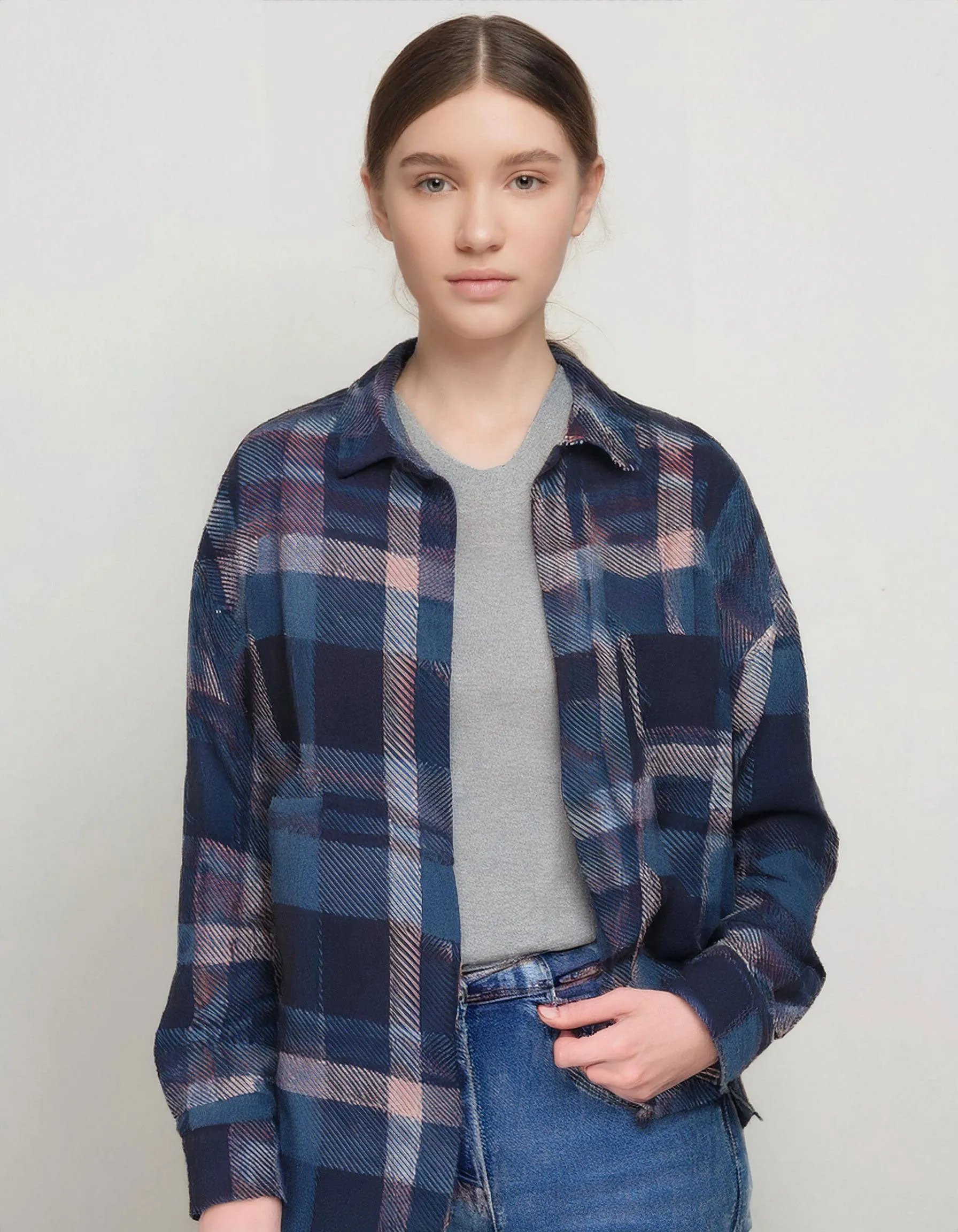 Navy Night Sky Flannel Shirt