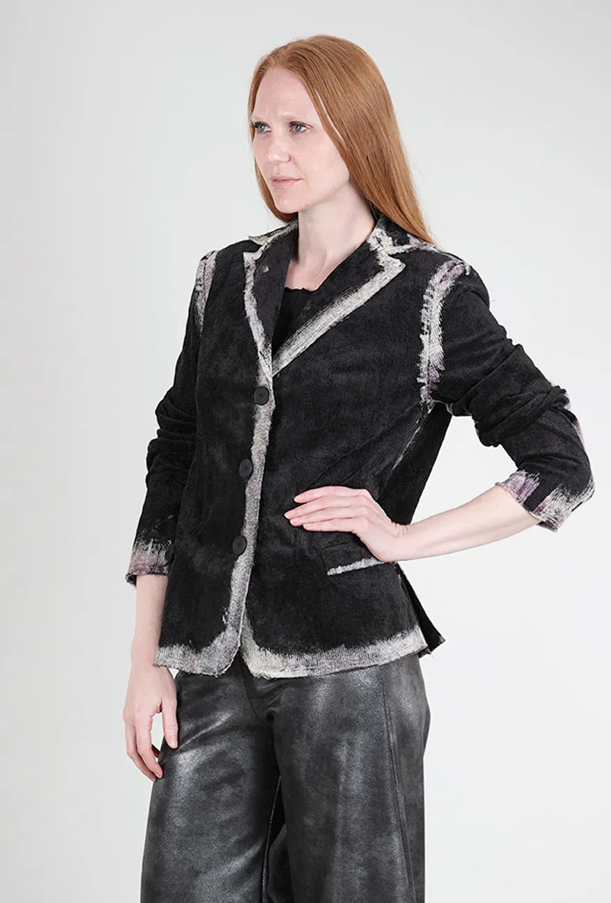 Nicksian Ombre Cord Blazer, Black