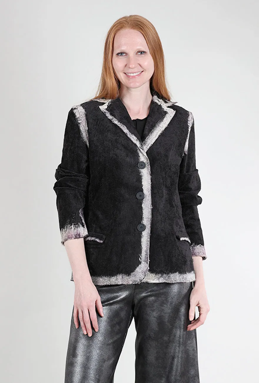 Nicksian Ombre Cord Blazer, Black