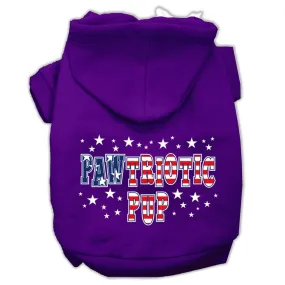 Pawtriotic Pup Screen Print Pet Hoodies Purple Size M (12)