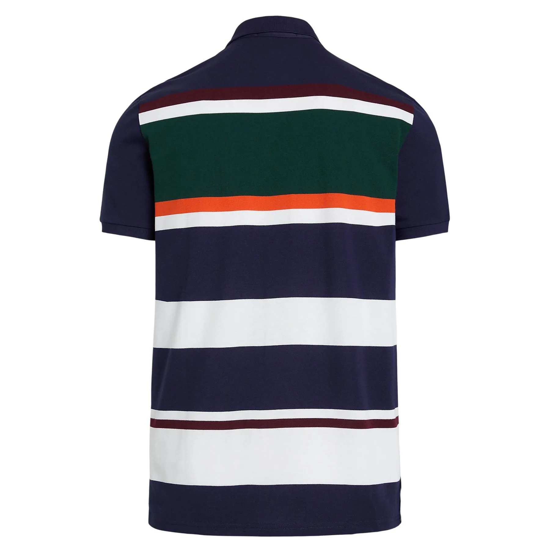 Performance Pique Polo Navy Stripe Refined Navy Multi - AW23