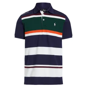 Performance Pique Polo Navy Stripe Refined Navy Multi - AW23